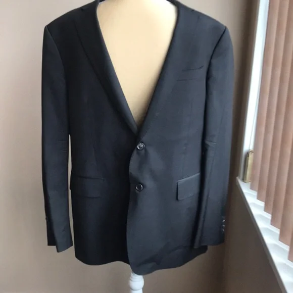 John Varvatos Black wool blazer Sz 54 - Picture 2 of 7